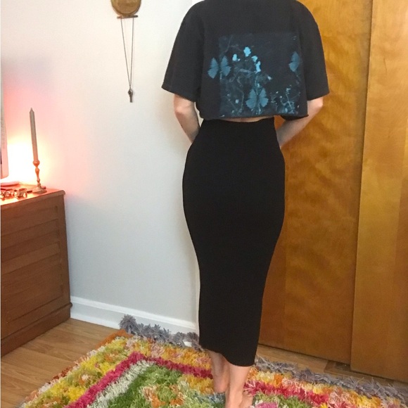 The BABATON Group Aritzia Black Ribbed Tube Pencil Bodycon Skirt - Picture 11 of 11